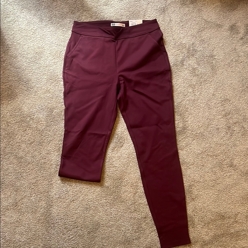 SO Burgundy High-Rise Leggings